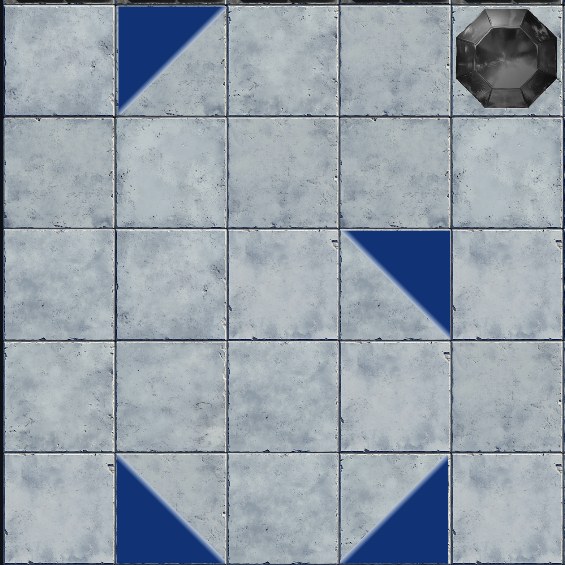The four mirror orientations without a laser.